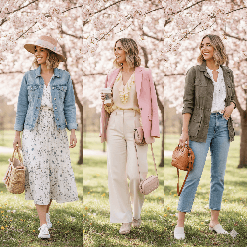 Frau Outfit Ideen Frühling 2026 Modische Looks für die neue Saison