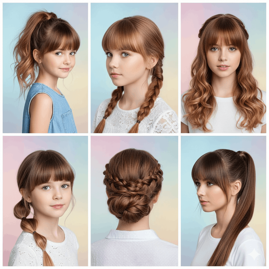 Mädchen Frisuren mit Pony – Ideen 2026