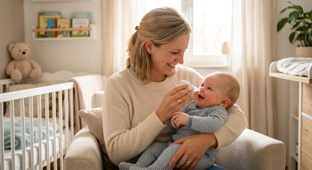Sanfte Nasenpflege beim Baby Eine ruhige Routine bei Schnupfen
