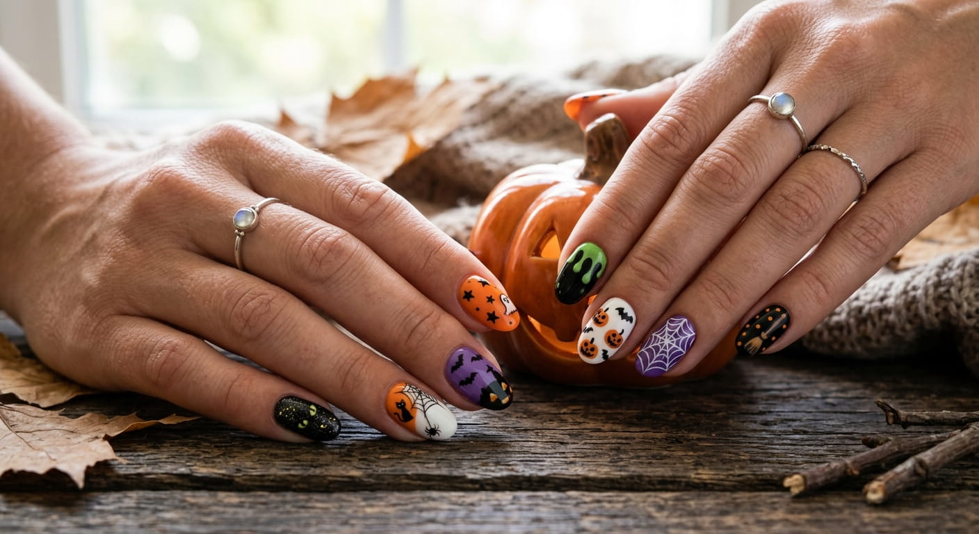 Nageldesign Halloween 2026 Die schönsten Ideen für gruselige und elegante Nägel